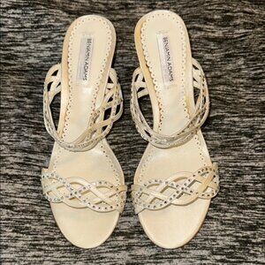 Benjamin Adams LondonWomens Ivory WeddingOpen Toe Strappy Heels Size US6 EU36